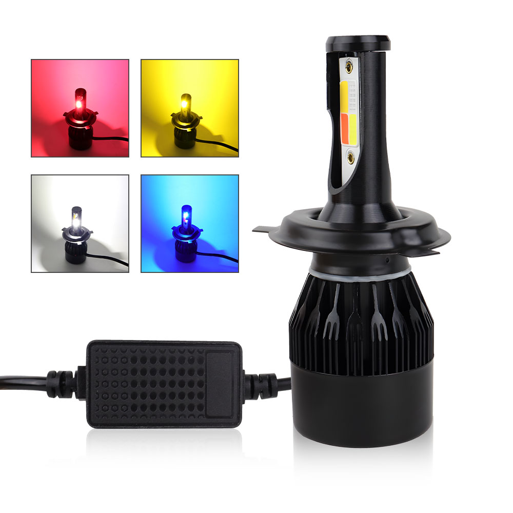Colour Changing Bulb - Flash Automobiles Lamp 4 Colors Headlamp