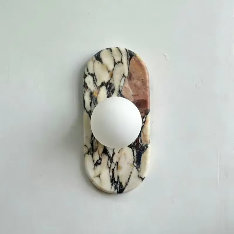 Lighting Decor For Bedroom - SJX Minimalist Natural Calacatta Viola Marble