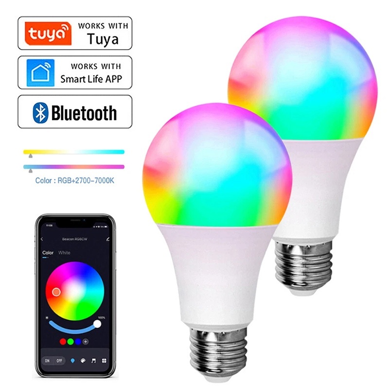 Colour Changing Bulb - Tuya Bluetooth LED Bulb Dimmable 15W