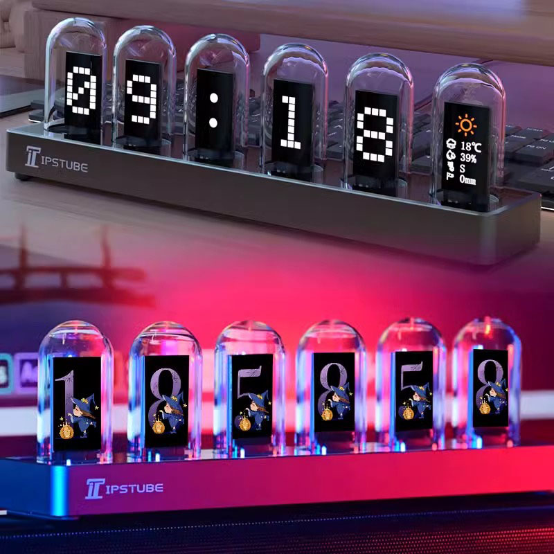 Lighting Home Decor Ideas - RGB Nixie Tube Clock LED Glows
