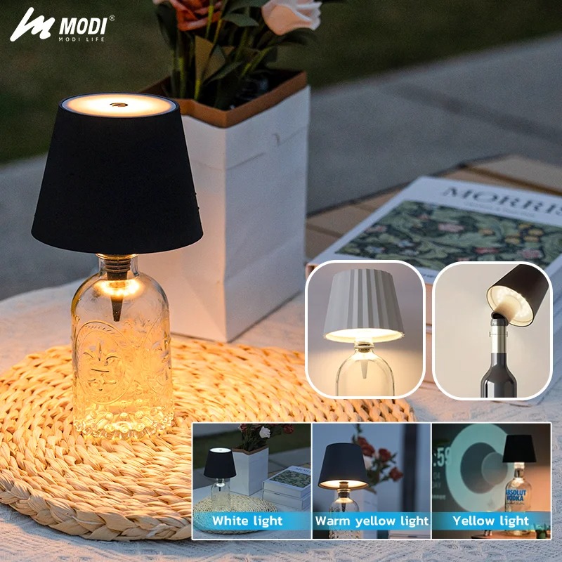 Colour Changing Bulb - Wireless Touch Control Bottle Table Lamp