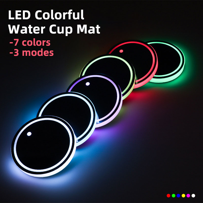 Up Lighting Decor - New LED Cup Holder Lights Car