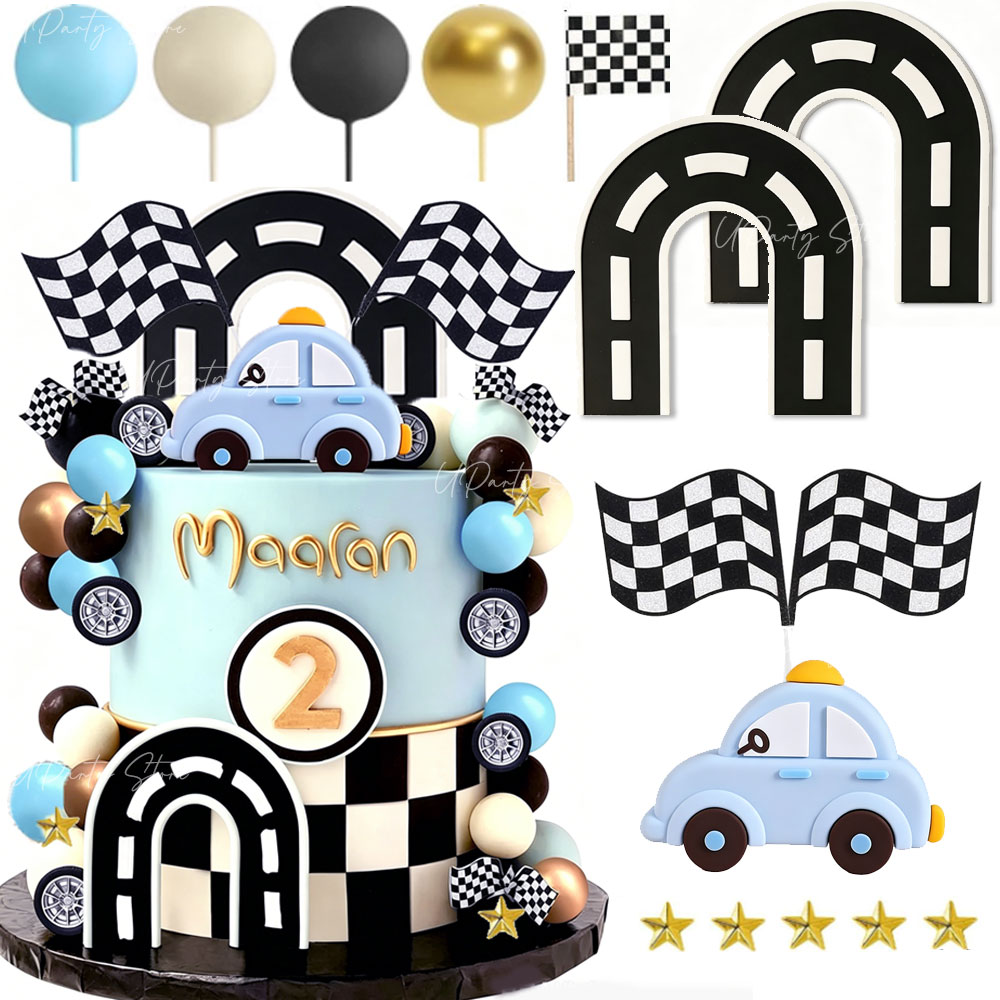1 Set Vintage Car Track Cake T - Lighting Mcqueen Birthday Decor review and price