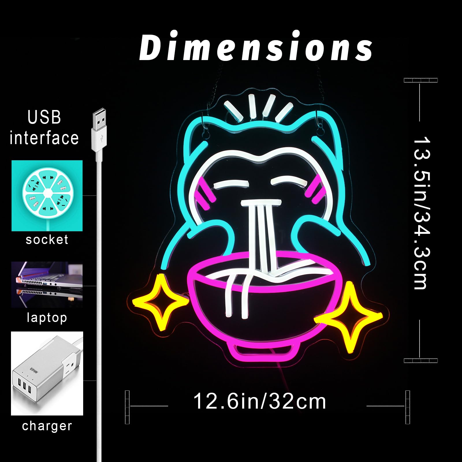 LED Ramen Neon Light - Cute Be - Restaurant Lighting Decoration review and price