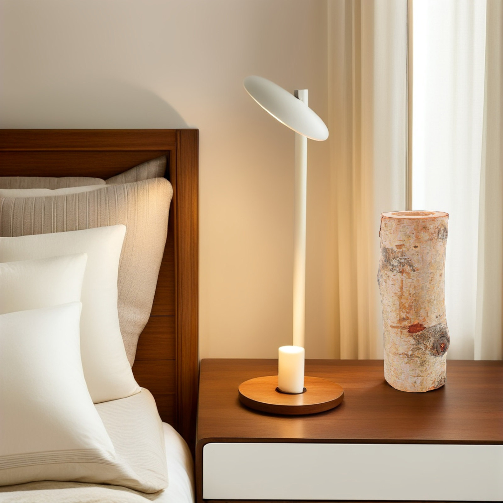 1Set Rustic Holder Wood Style  - Lighting Decoration Stand review and price