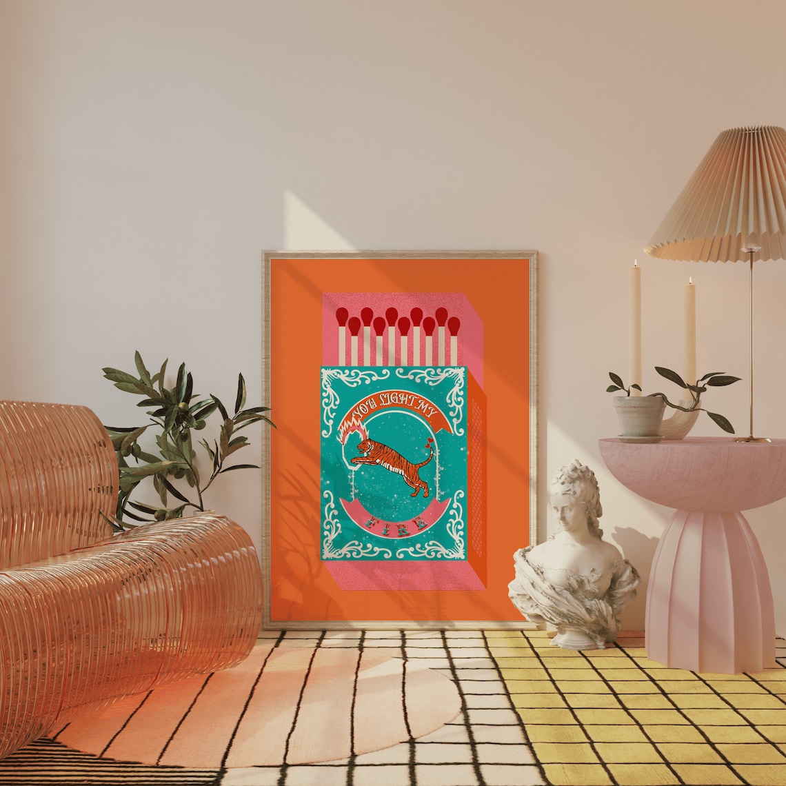 You Light My Fire Orange Match - Orange Lighting Decor review and price