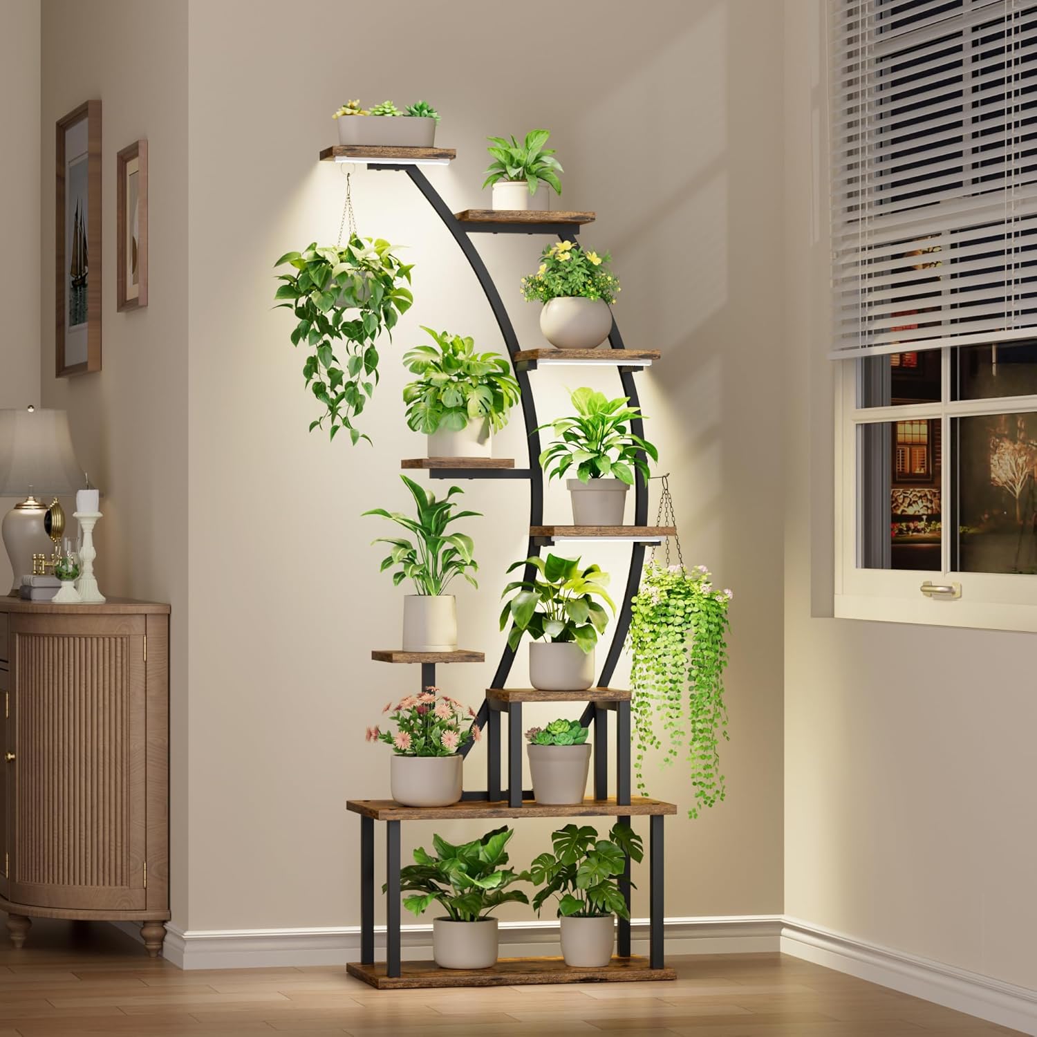 Indoor Plant Stand with Grow L - Lighting Decoration Stand review and price
