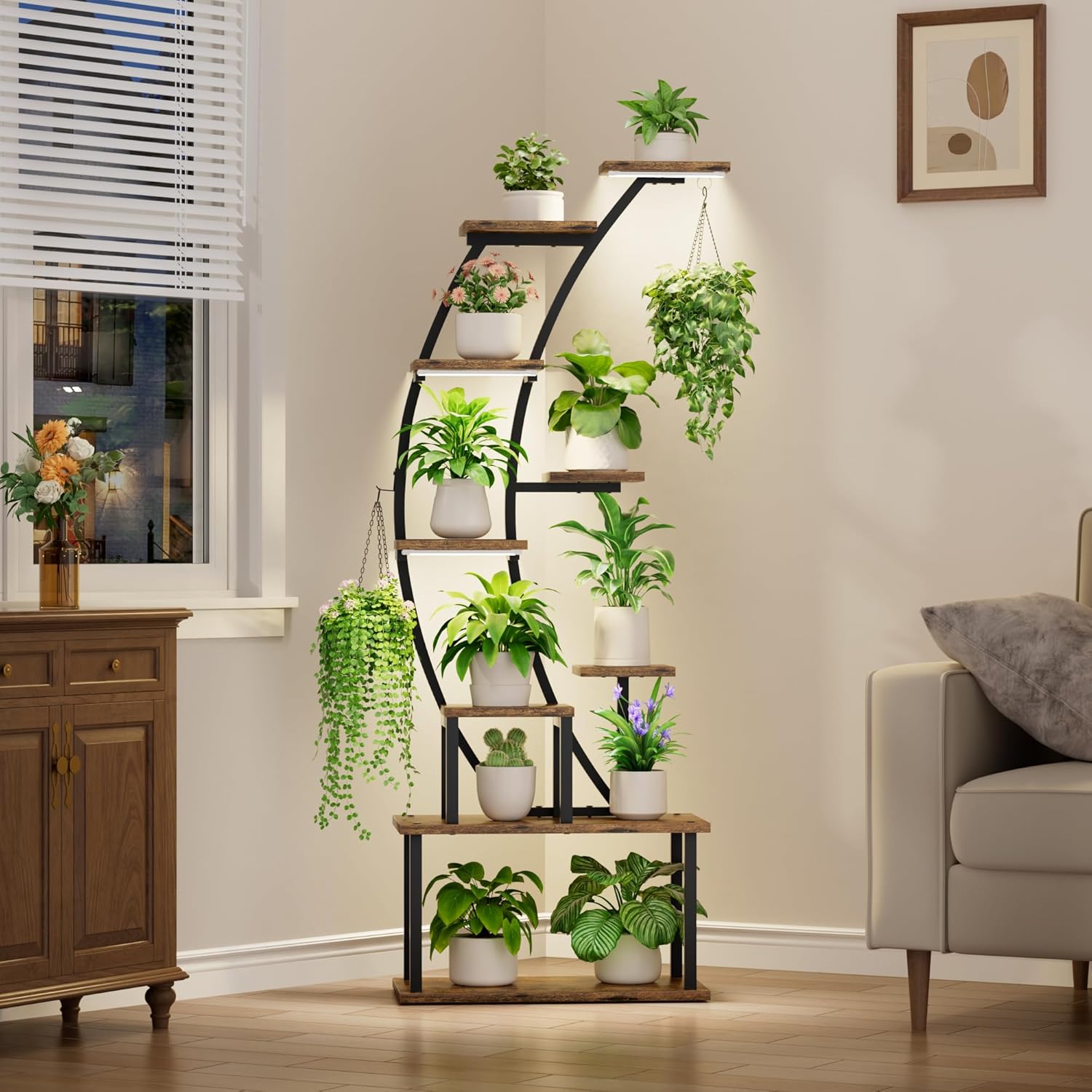 Indoor Plant Stand with Grow L - Lighting Decoration Stand review and price