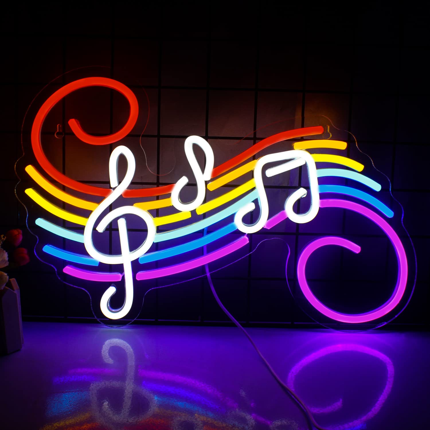 Music Notes Neon Sign Customiz - Lighting Decor Wedding review and price