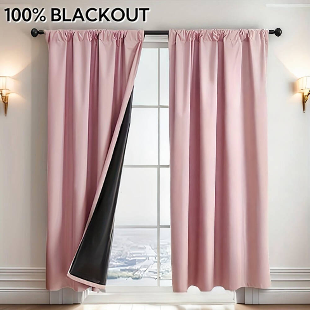1pc 100% Blackout Curtain with - Office Lighting Decor review and price
