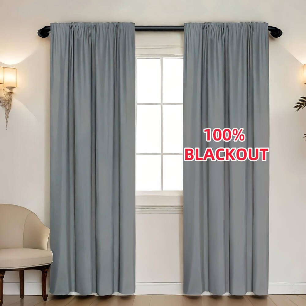 1pc 100% Blackout Curtain with - Office Lighting Decor review and price