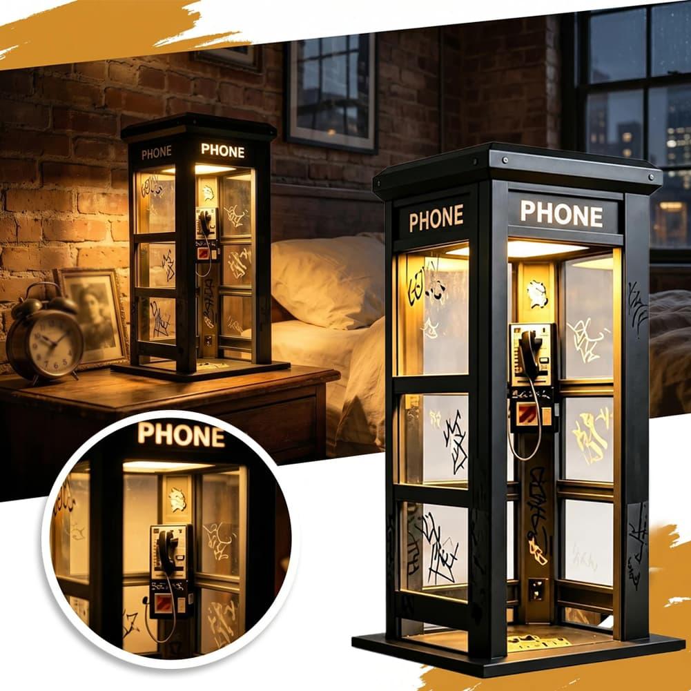 Retro Graffiti Phone Booth Tab - Lighting Decor For Bedroom review and price