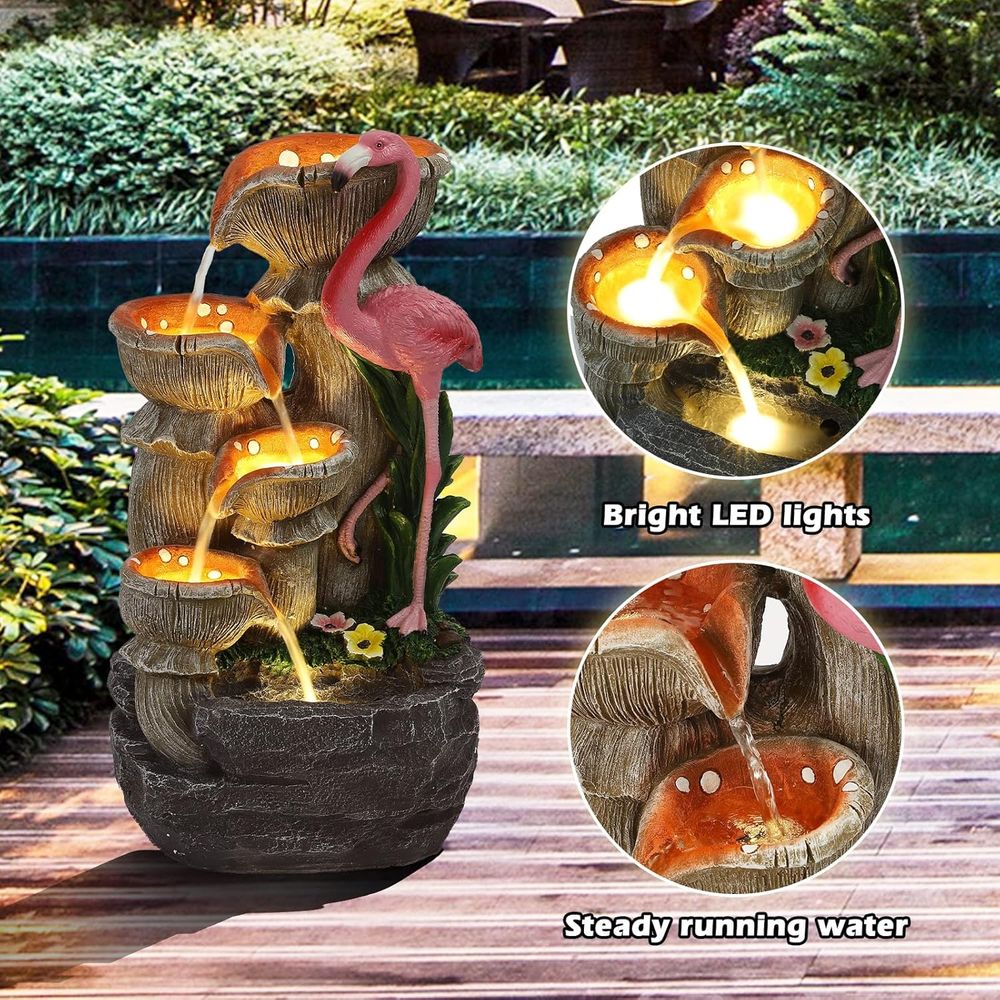 5 Tier Garden Waterfalls with  - Lighting Decoration Stand review and price