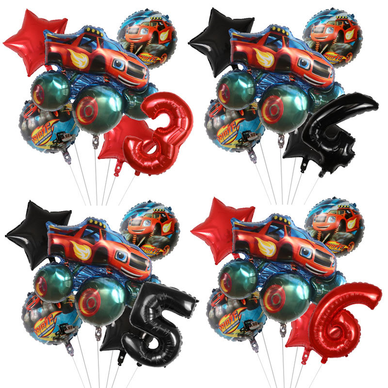 1set Blaze Monster Foil Balloo - Lighting Mcqueen Birthday Decor review and price