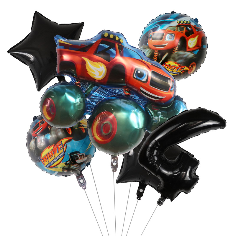 1set Blaze Monster Foil Balloo - Lighting Mcqueen Birthday Decor review and price