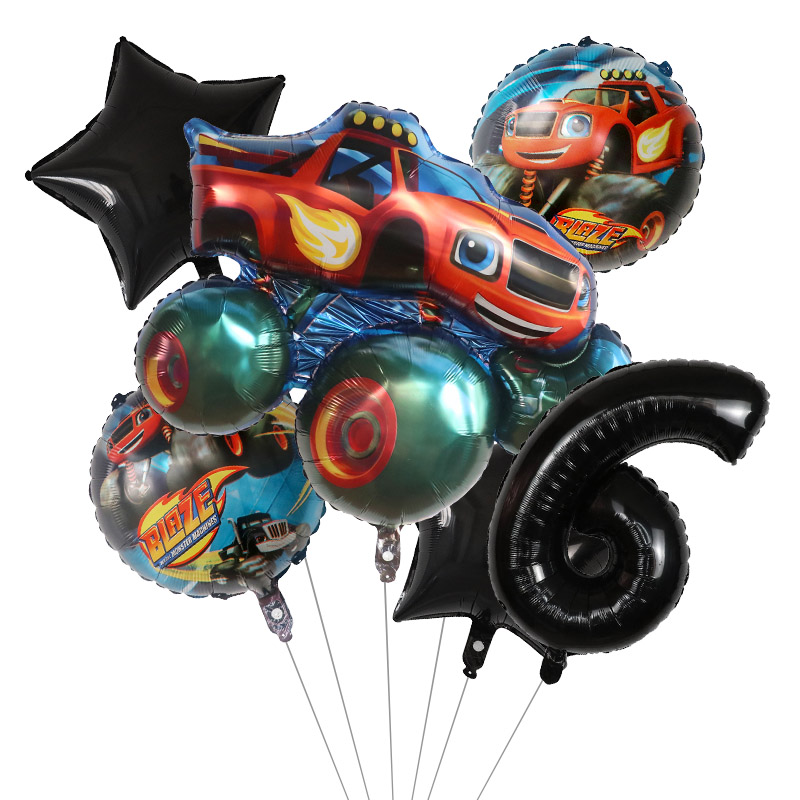 1set Blaze Monster Foil Balloo - Lighting Mcqueen Birthday Decor review and price