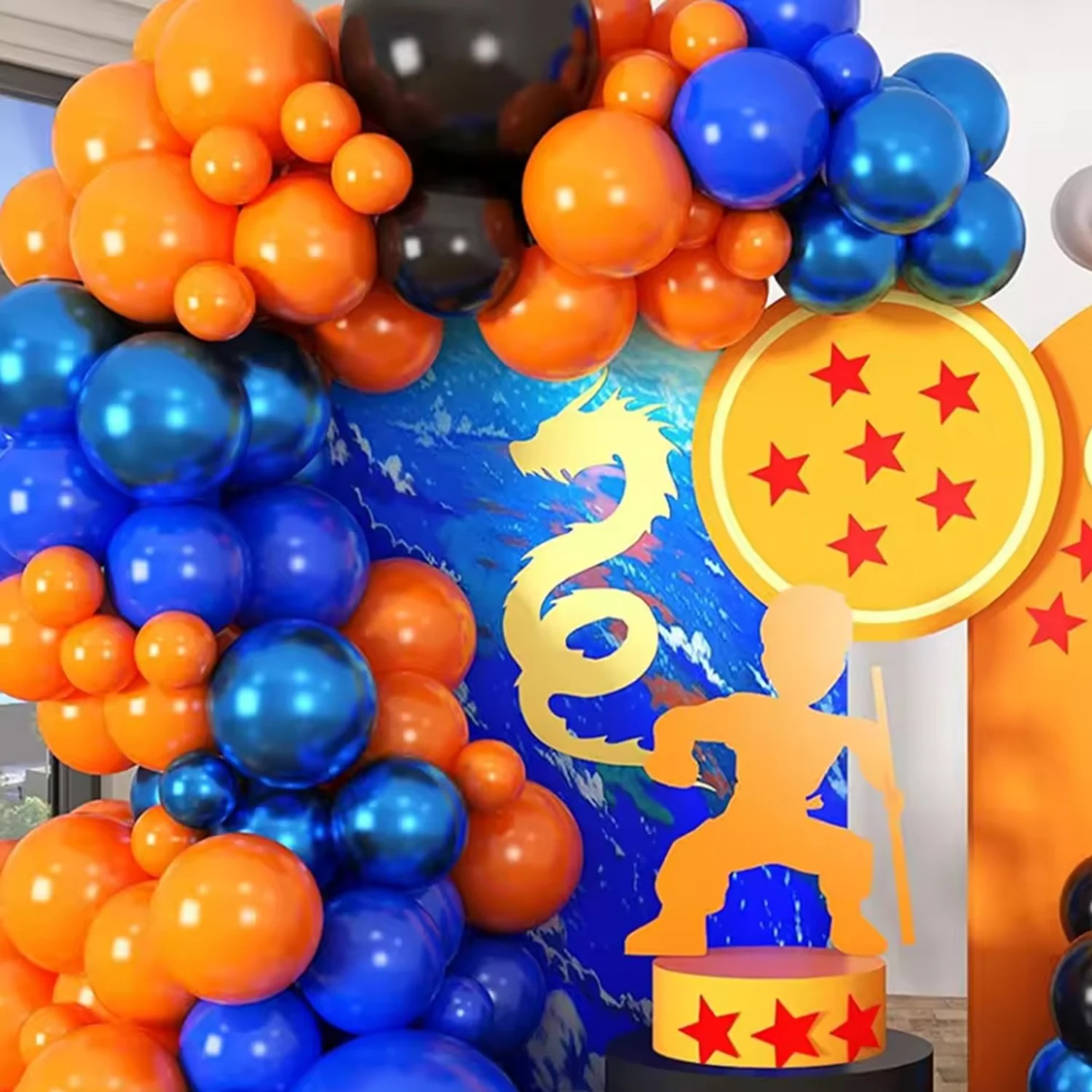 110pcs Orange Blue Latex Ballo - Orange Lighting Decor review and price