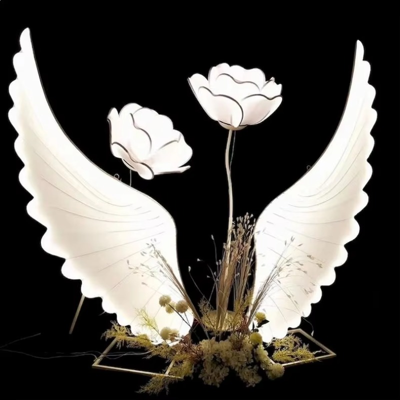 Glowing Angel Wings Light Prop - Lighting Decor Wedding review and price
