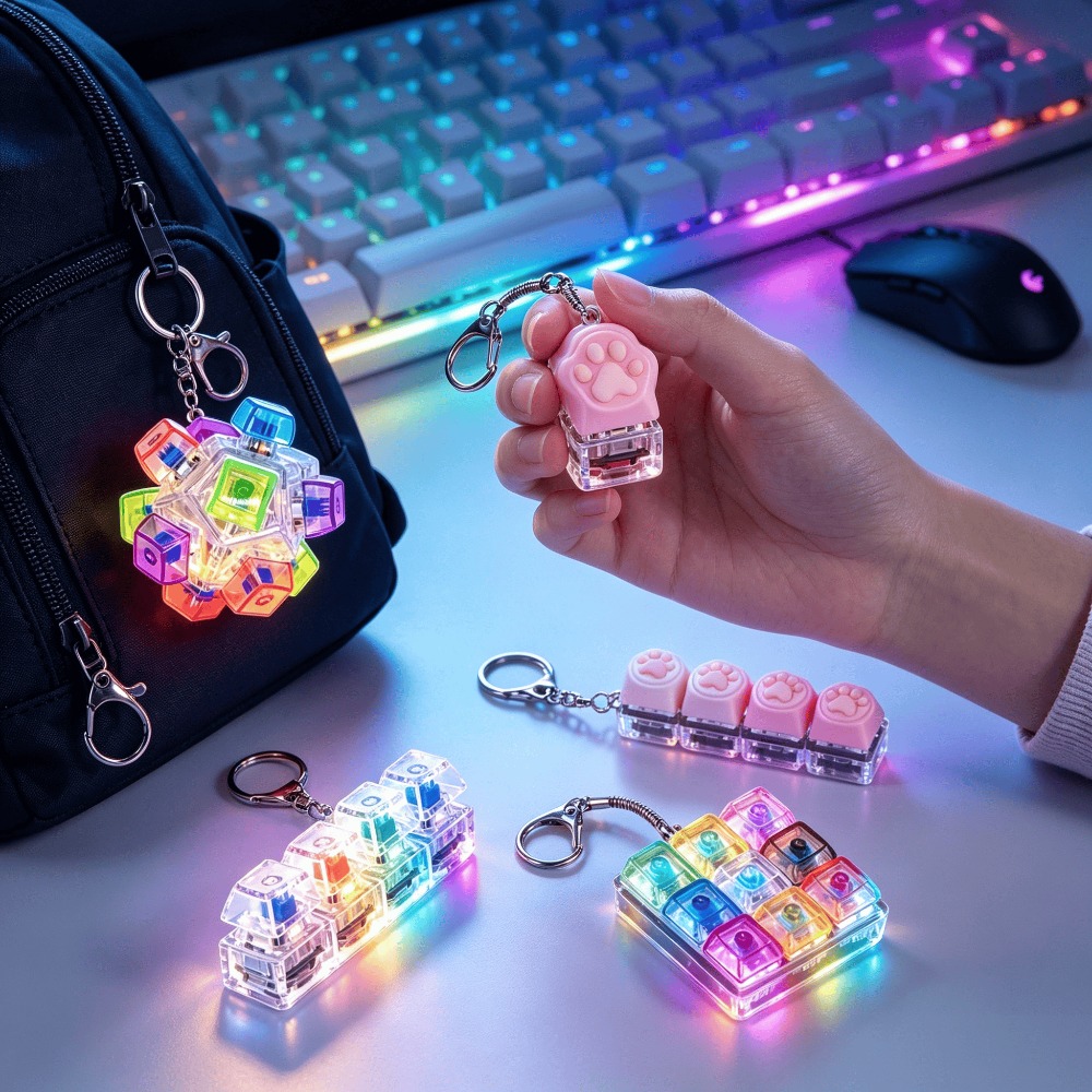 LED Light-Up Keychain Keyboard - Lighting Home Decor Ideas review and price