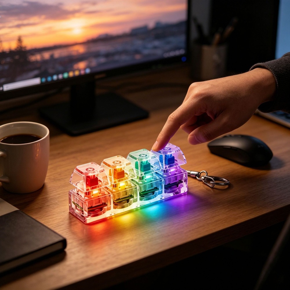 LED Light-Up Keychain Keyboard - Lighting Home Decor Ideas review and price
