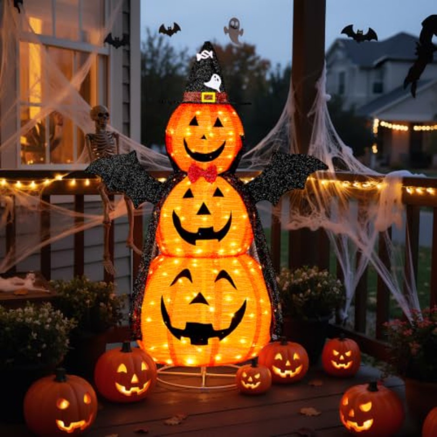 Outdoor Halloween Decorations: - Orange Lighting Decor review and price