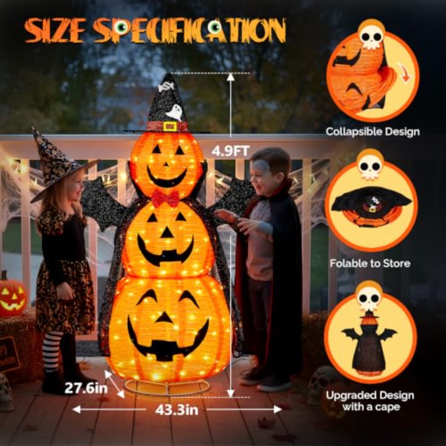 Outdoor Halloween Decorations: - Orange Lighting Decor review and price
