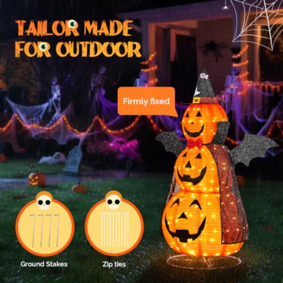 Outdoor Halloween Decorations: - Orange Lighting Decor review and price