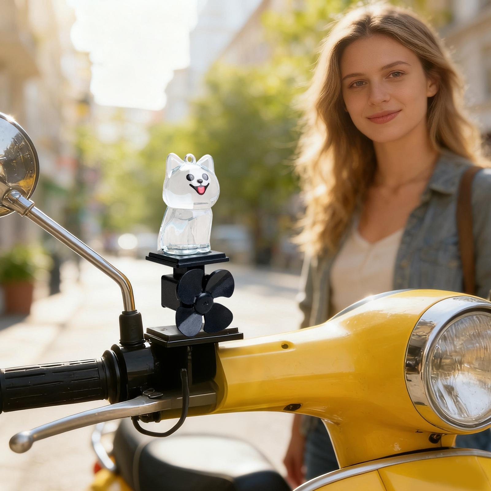 Mini Dog Figurines Motorcycle  - Up Lighting Decor review and price