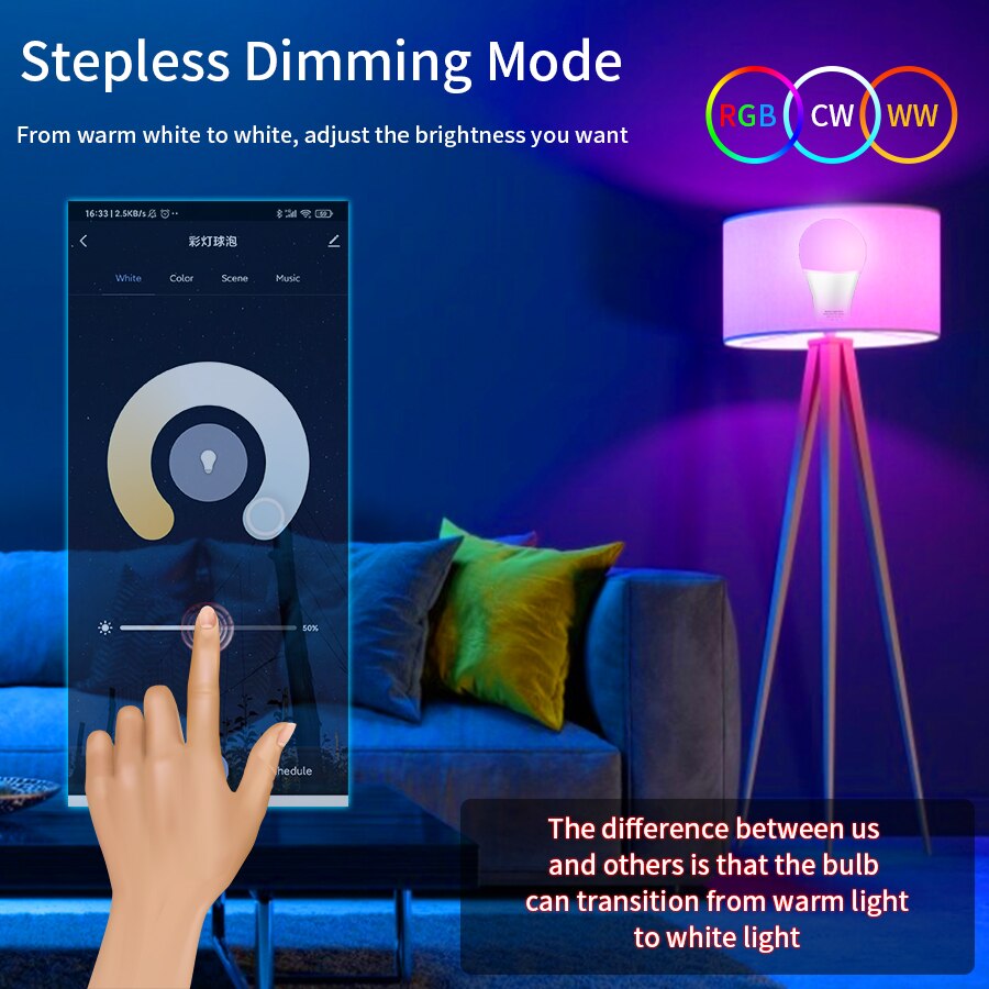 Tuya Bluetooth LED Bulb Dimmab - Colour Changing Bulb review and price