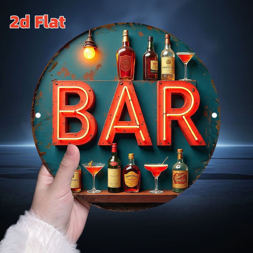 2D Metal Sign, Vintage Neon Ba - Office Lighting Decor review and price