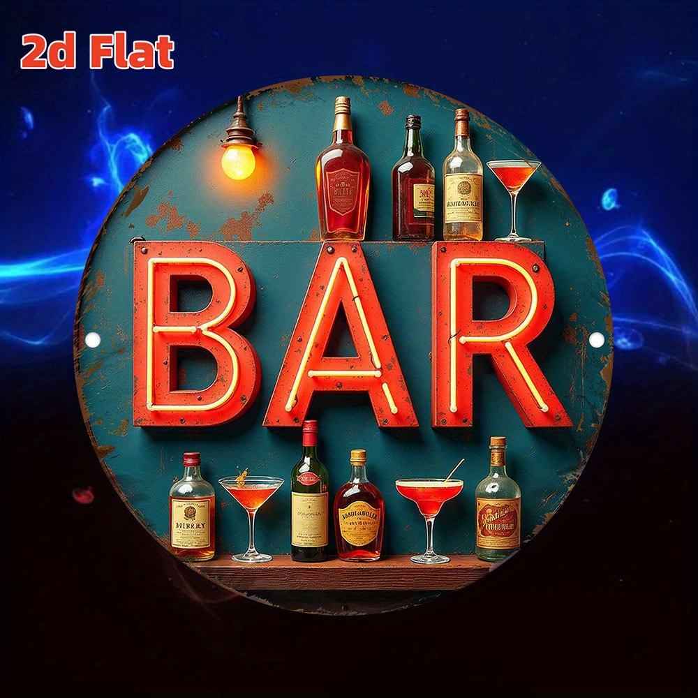 2D Metal Sign, Vintage Neon Ba - Office Lighting Decor review and price