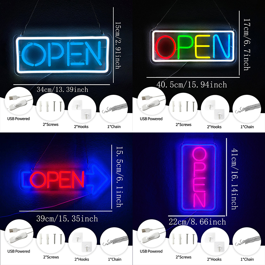 Open Series Neon Sign For Wall - Restaurant Lighting Decoration review and price