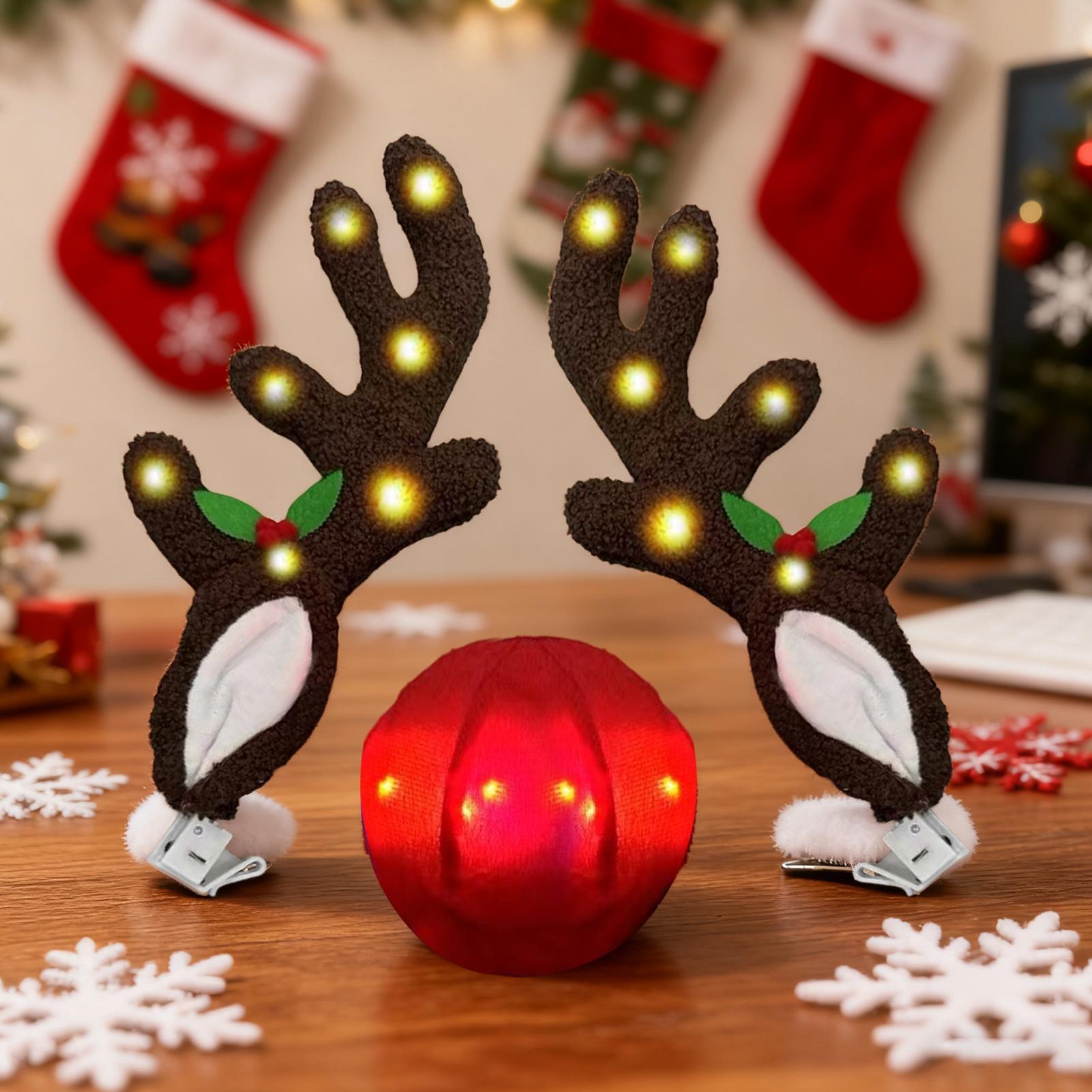 Car Reindeer Antlers Light Up  - Up Lighting Decor review and price