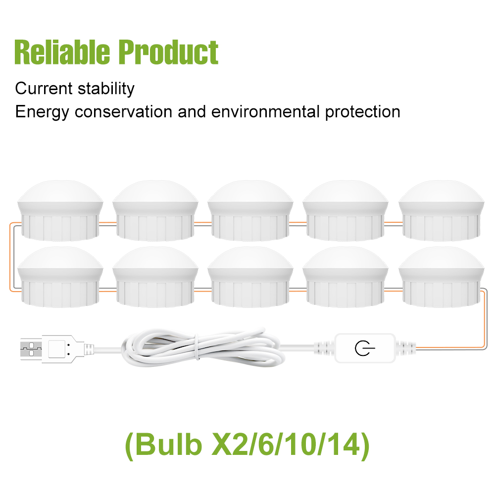 LED Mirror Light USB Dressing  - Colour Changing Bulb review and price