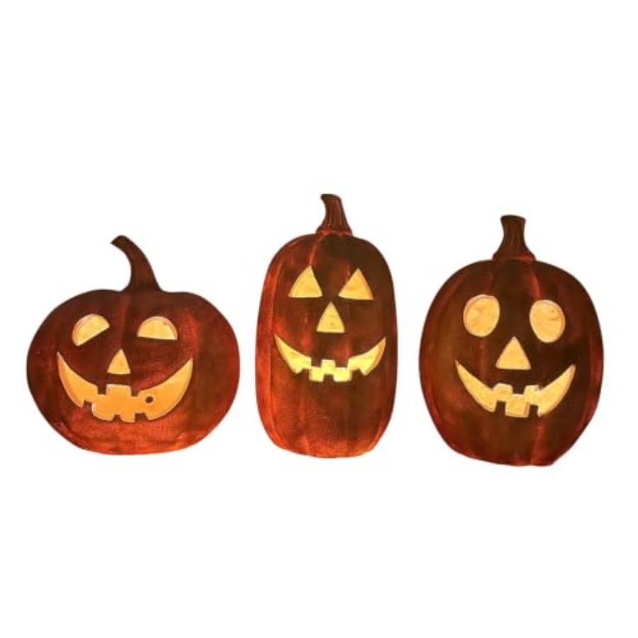 3-Piece Spooky Lighted LED Jac - Orange Lighting Decor review and price