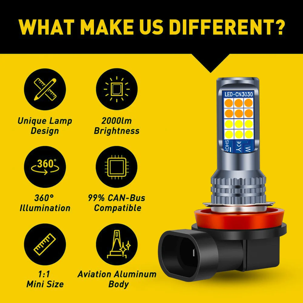 2Pcs LED Fog Lamp Bulbs For Su - Colour Changing Bulb review and price