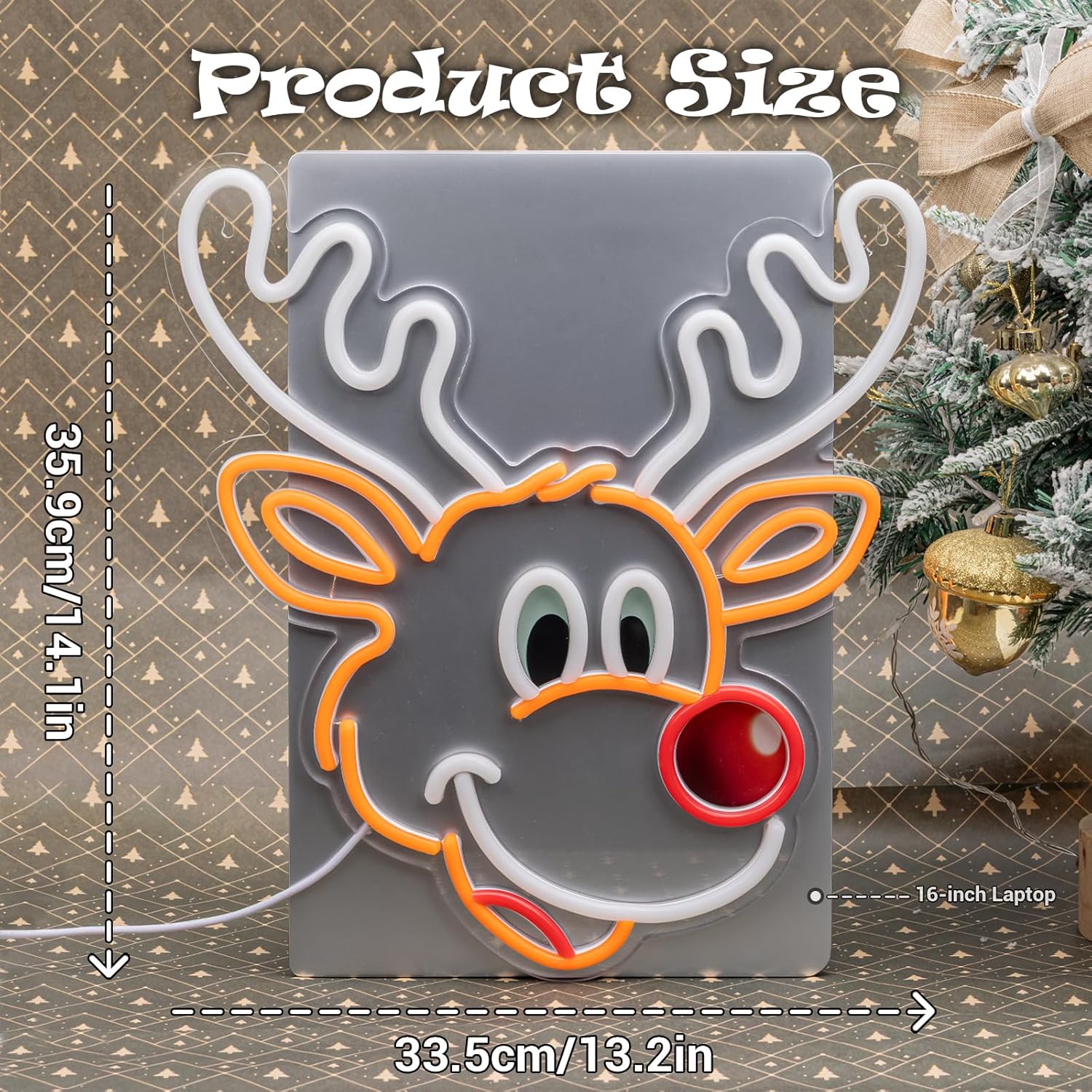 Cute Christmas Reindeer Neon S - Lighting Home Decor Ideas review and price