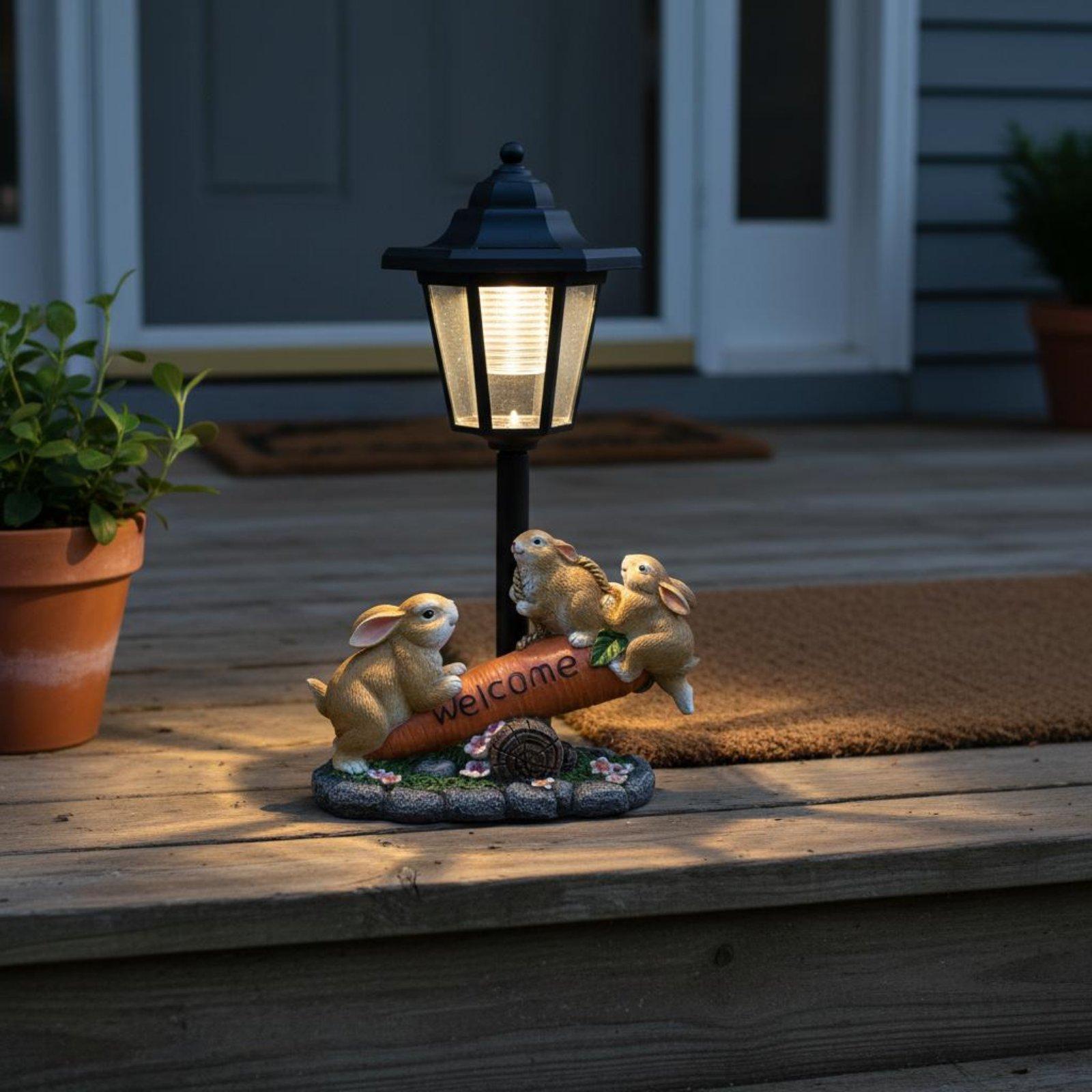 Solar Rabbit Statue Decorative - Lighting Decoration Ideas review and price