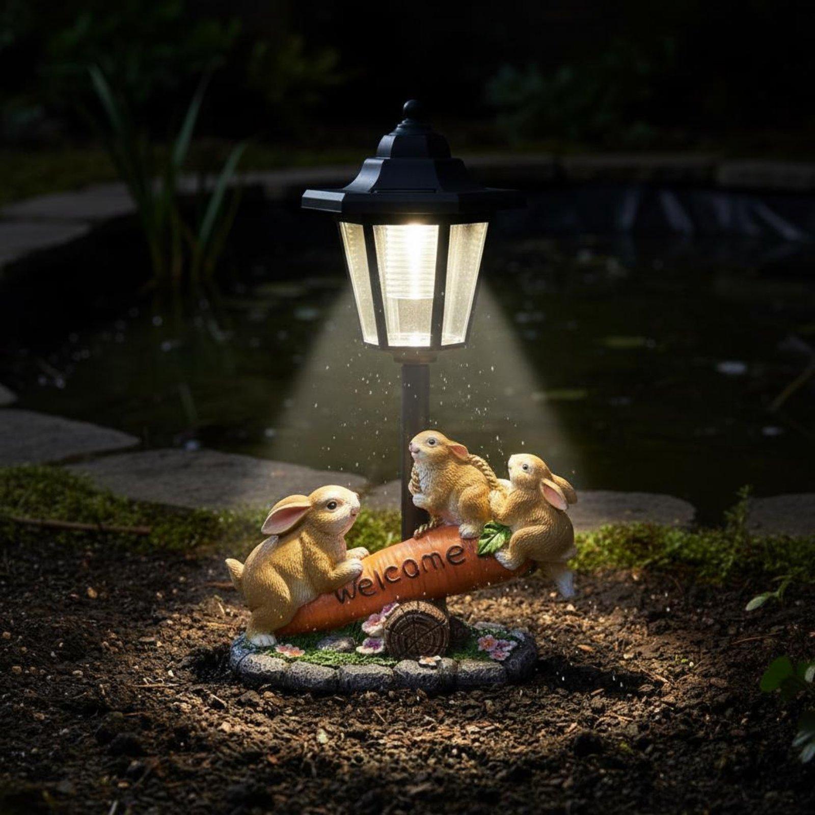 Solar Rabbit Statue Decorative - Lighting Decoration Ideas review and price