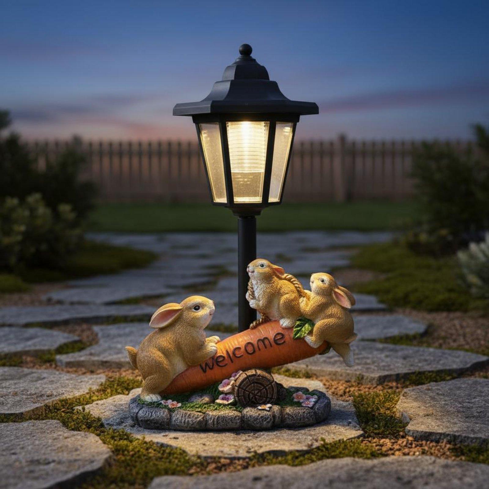 Solar Rabbit Statue Decorative - Lighting Decoration Ideas review and price
