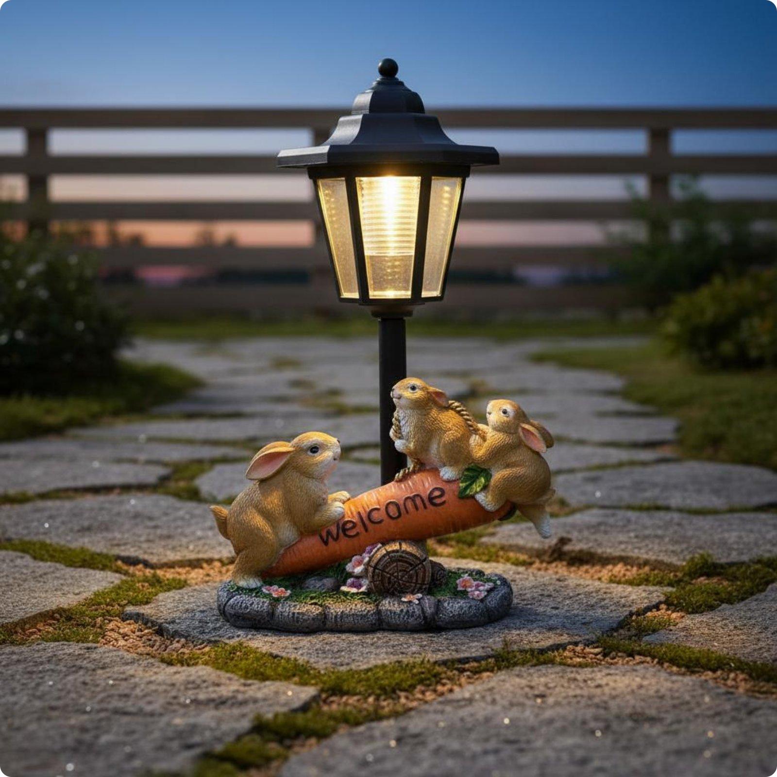 Solar Rabbit Statue Decorative - Lighting Decoration Ideas review and price
