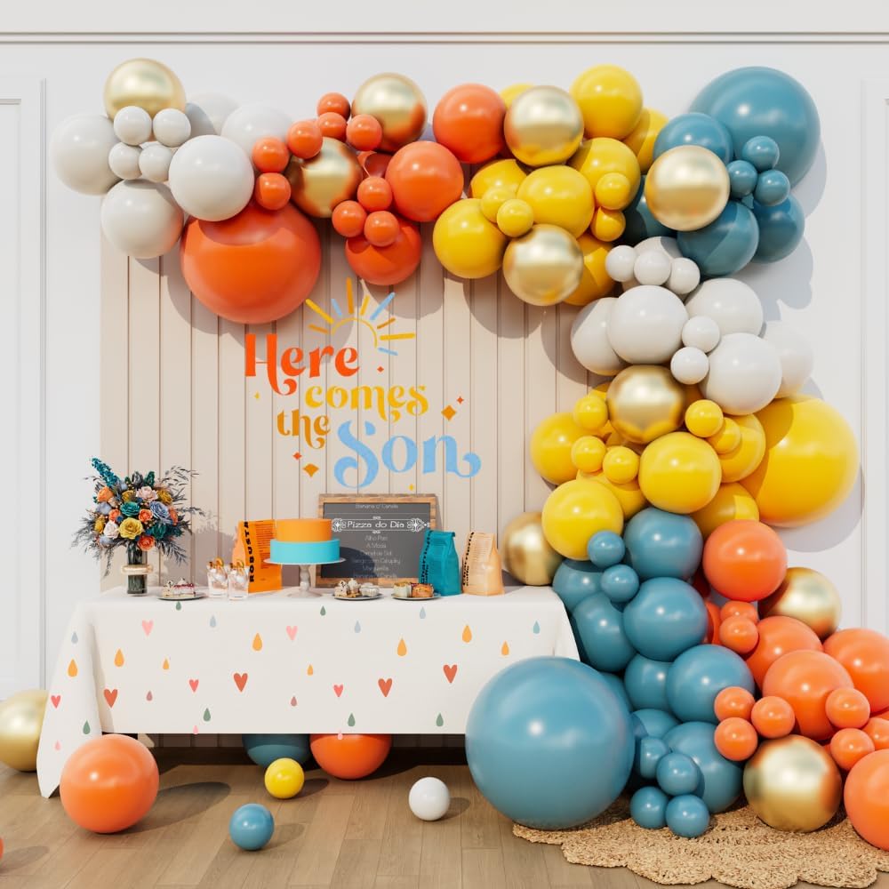 Blue Yellow Orange Here Comes  - Orange Lighting Decor review and price