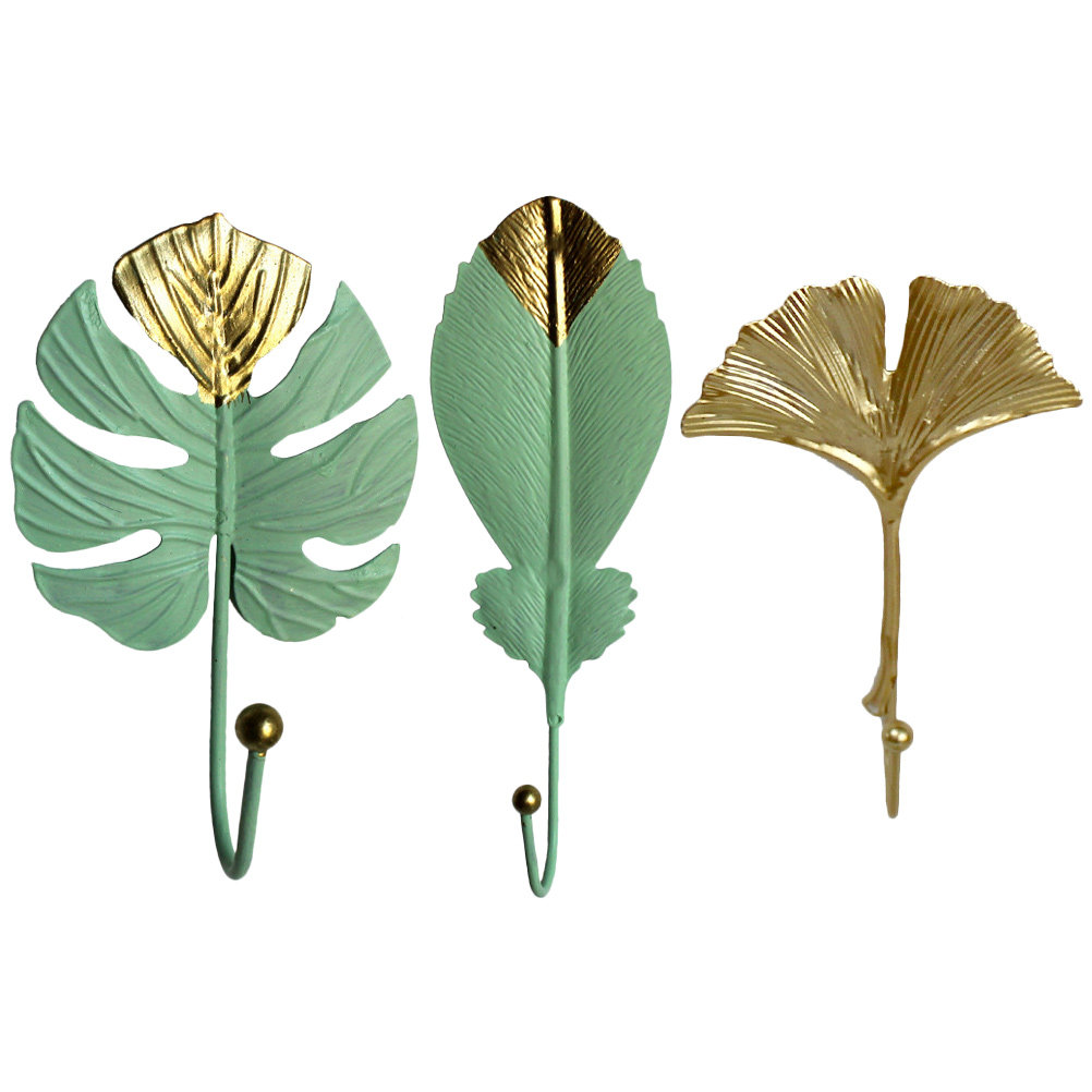 3Pcs Mini Leaf Shape Wall Hook - Office Lighting Decor review and price