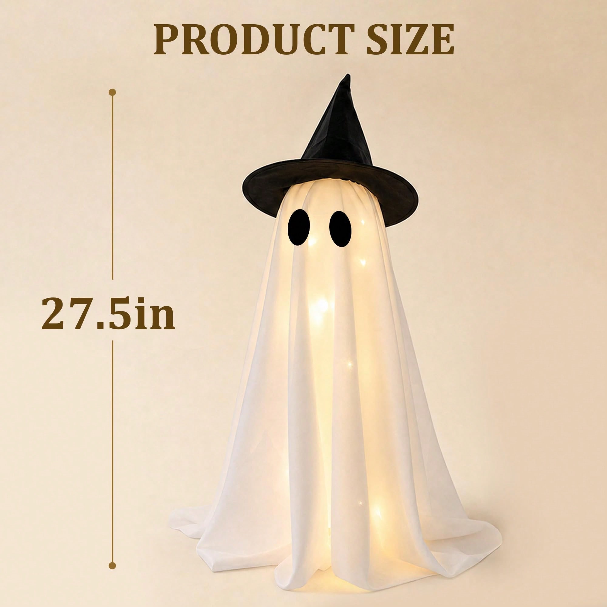 LED Light‑Up Witch Hat Ghost 2 - Up Lighting Decor review and price