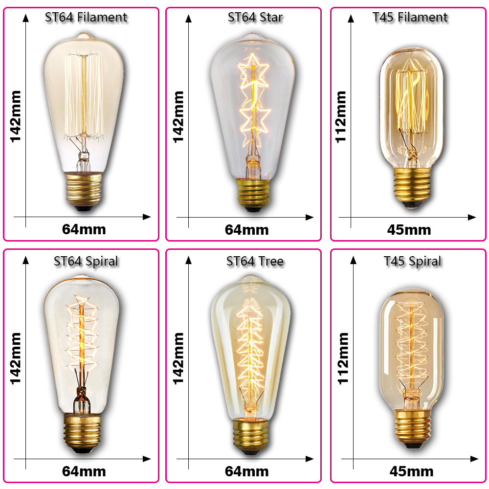 Retro Edison Light Bulb E27 40 - Lighting Decoration Ideas review and price