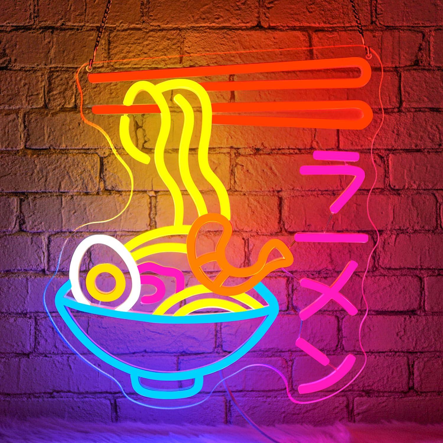 Ramen Neon Sign Japanese Noodl - Restaurant Lighting Decoration review and price