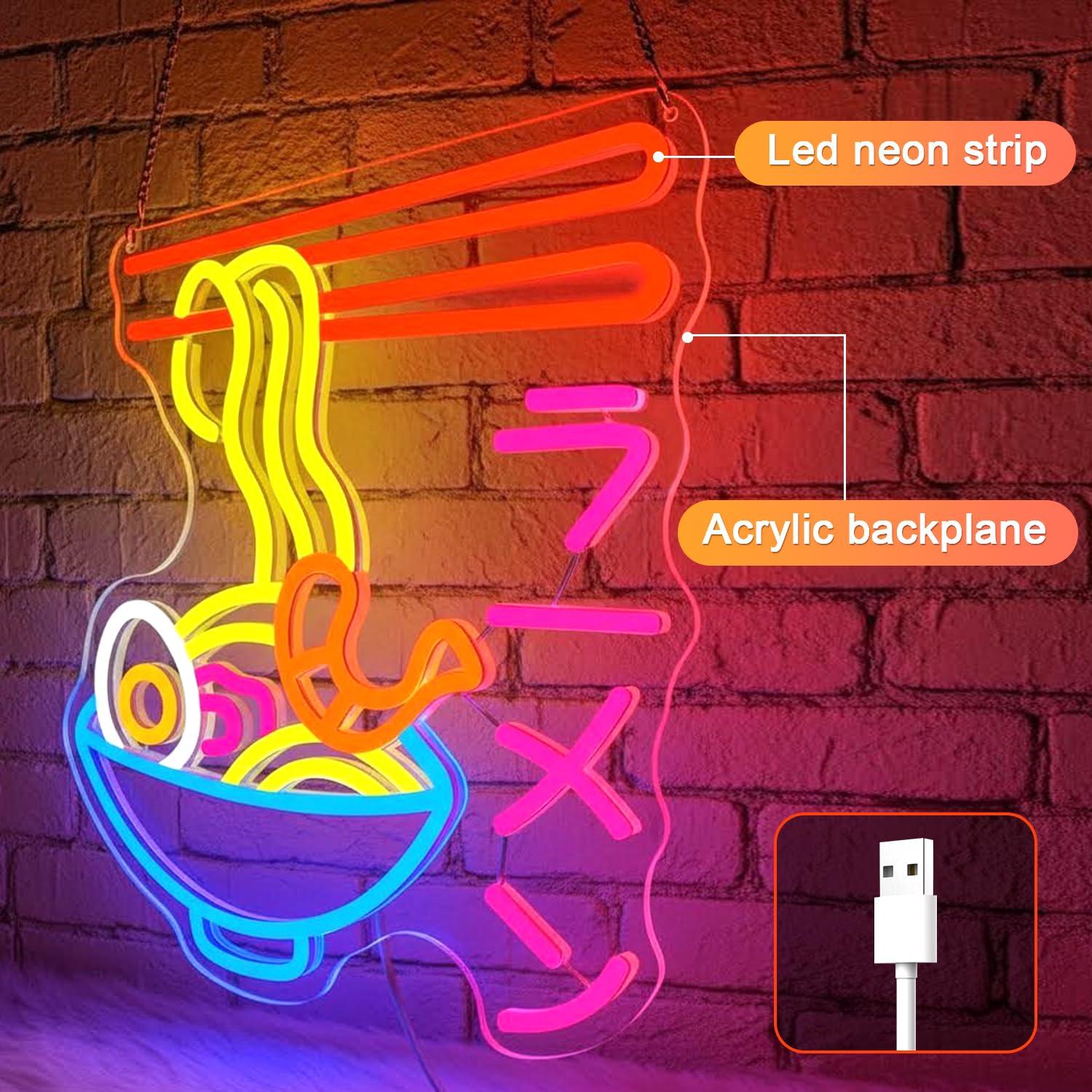 Ramen Neon Sign Japanese Noodl - Restaurant Lighting Decoration review and price