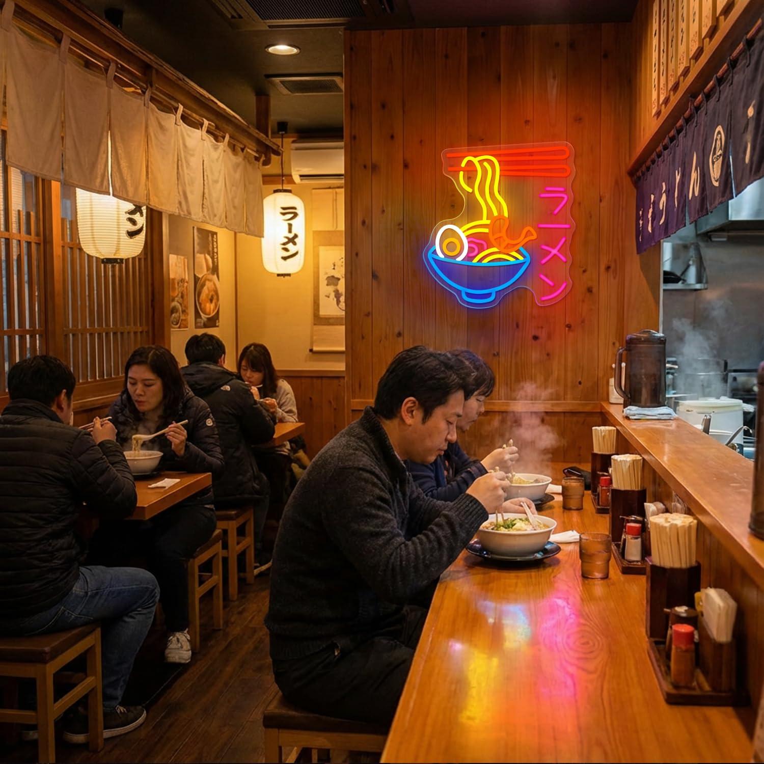 Ramen Neon Sign Japanese Noodl - Restaurant Lighting Decoration review and price