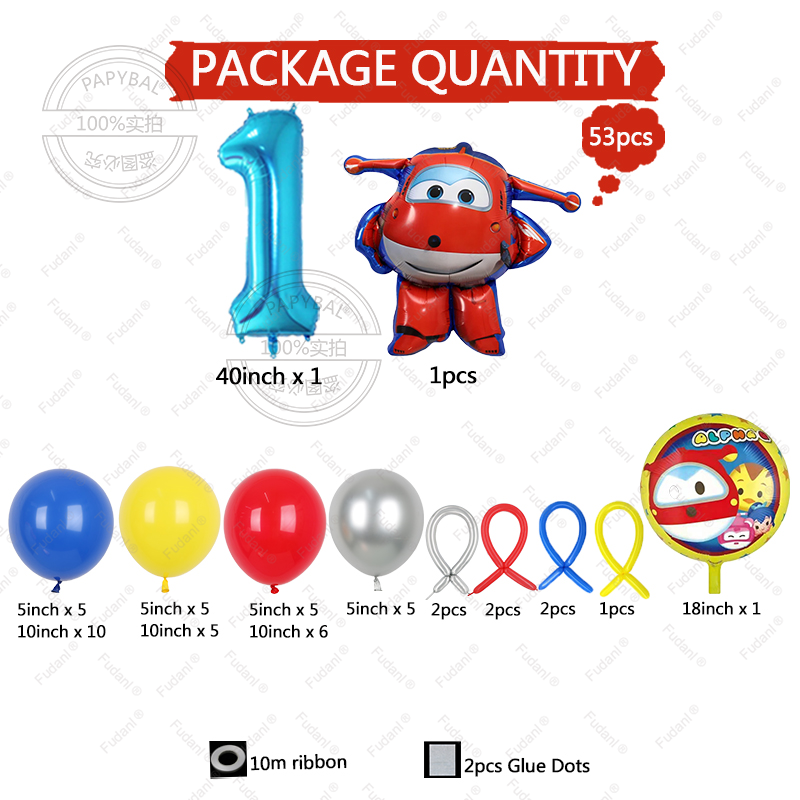 53pcs New Super Wings Aluminum - Lighting Mcqueen Birthday Decor review and price